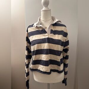 Striped Long Sleeve Rugby Shirt
